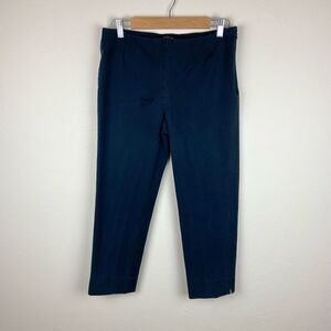 Lafayette 148 Side-Slit Straight Leg Trouser Pant - Black